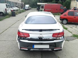 Mercedes S63 AMG autófóliázás: Teckwrap Steel Jet Black CHM10E autó fóliával 8